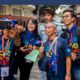 GRANT_YSEALI Summit delegates take selfie with Intramuros security guard wearing a Guardia Civil uniform as part of the YSEALI Games, October 19, 2017