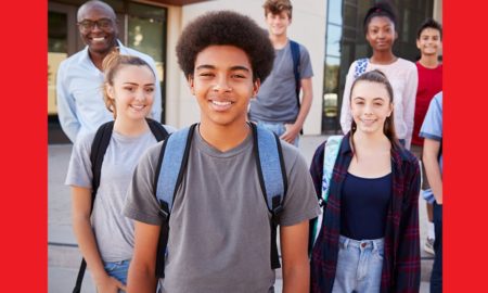 SC disadvantaged student support grants; diverse group of students smiling